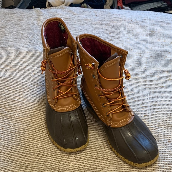 LL Bean GORE-TEX Tan and Brown Boots - Picture 11 of 16